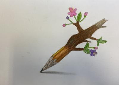 Tužka v květu