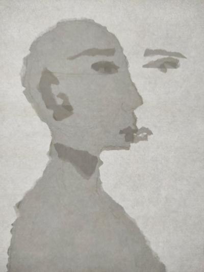 Portrét (vytrhávaný z papíru)