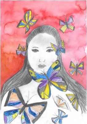 Dívka s motýli